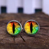 Colorful Dragon Eye Glass Witchcraft Cufflink