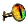 Colorful Dragon Eye Glass Witchcraft Cufflink