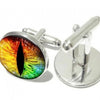 Colorful Dragon Eye Glass Witchcraft Cufflink