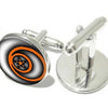 Gothic Moon and Star Glass Witchcraft Cufflink