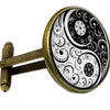 Yinyang Skull Wicca Witchcraft Cufflink