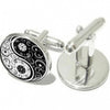 Yinyang Skull Wicca Witchcraft Cufflink
